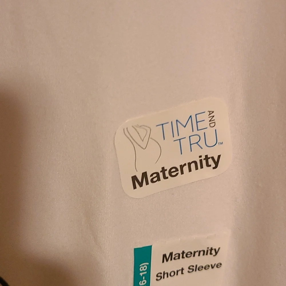 NWT M (8-10) Time & Tru Maternity SS Tee - Picture 4 of 11